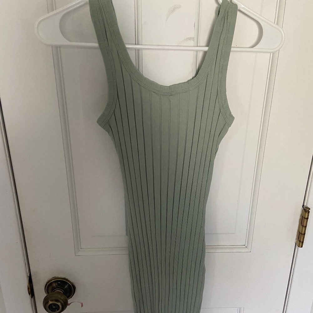 Sage Green Tank Body-con Dress